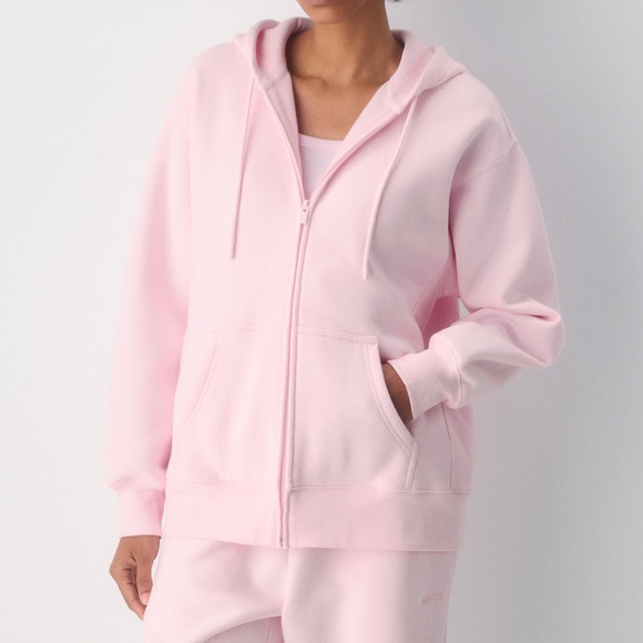 TNA Tops - Aritzia TNA Cozy Sweatfleece Boyfriend Zip Hoodie Size 2